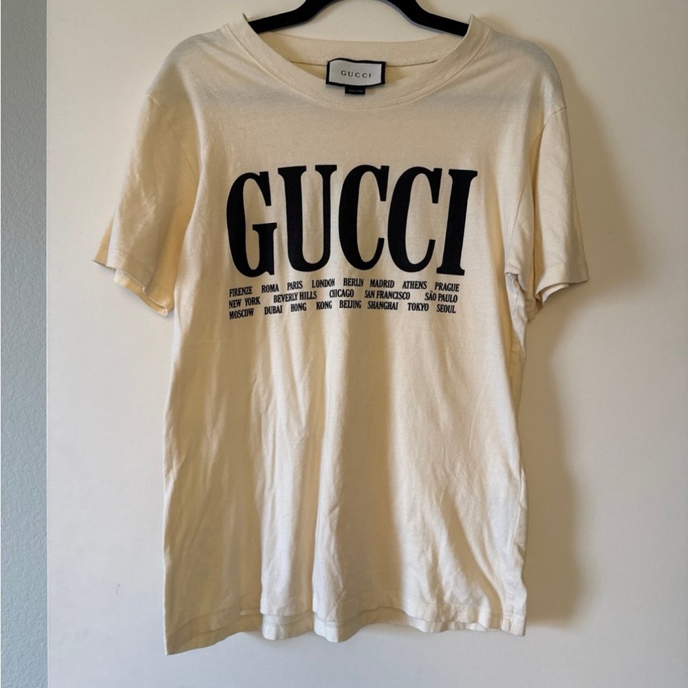 Gucci Beige Cotton Tee